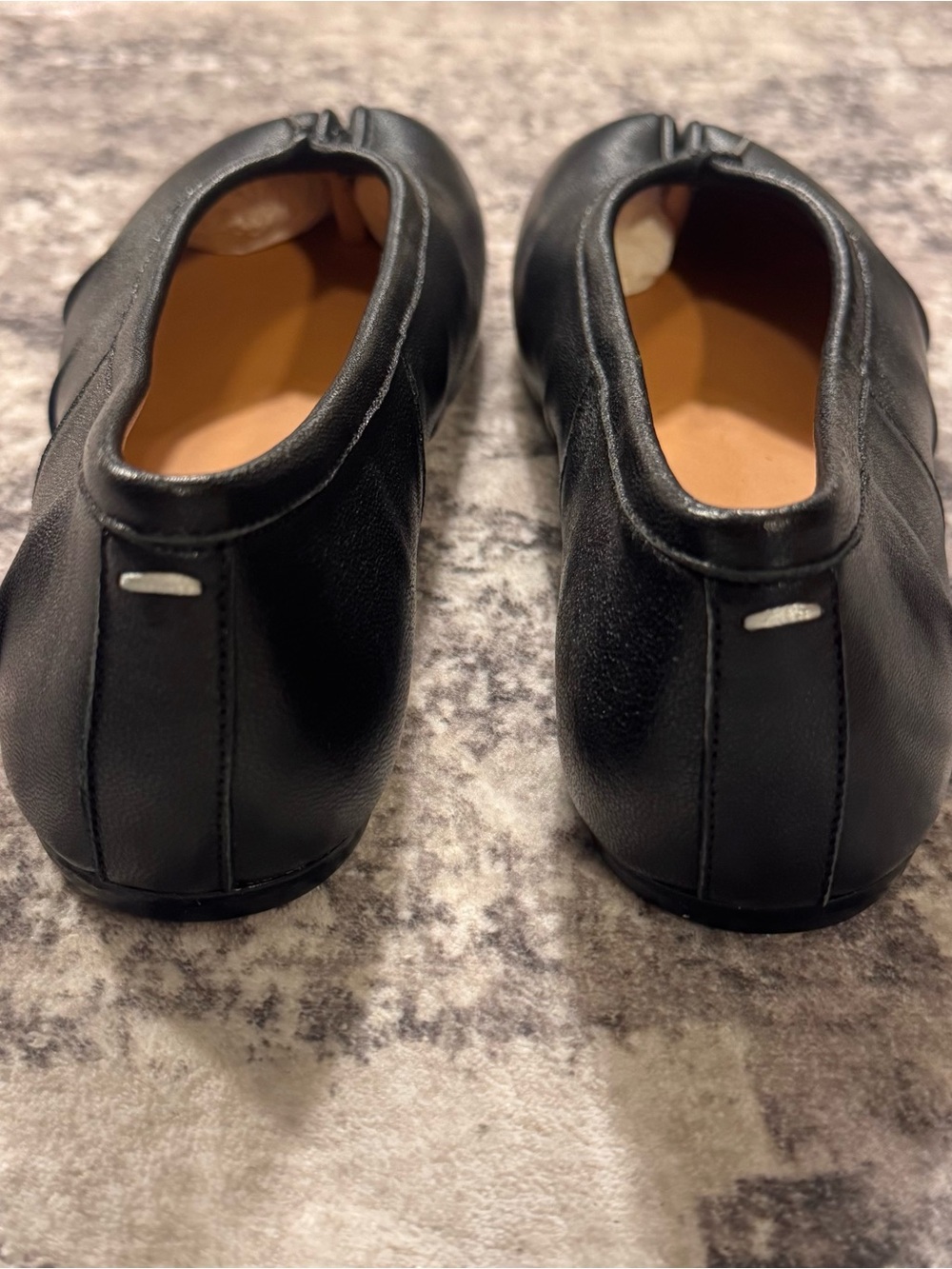 Maison Martin Margiela Black Tabi Leather Ballet Flats Women’s Size EU 38 US 8 - Picture 4 of 7